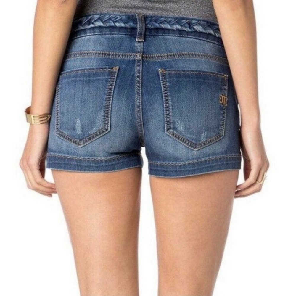 Miss Me Braided Rope Denim Shorts Size 28